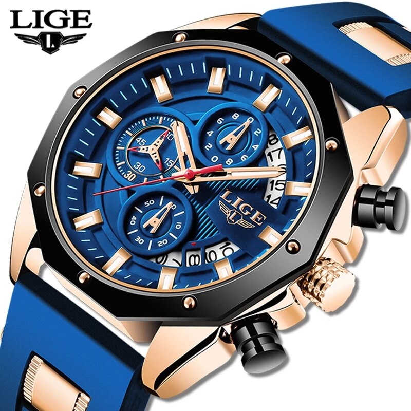 Luxury Watch Investment - LIGE-Montre de sport en silicone pour